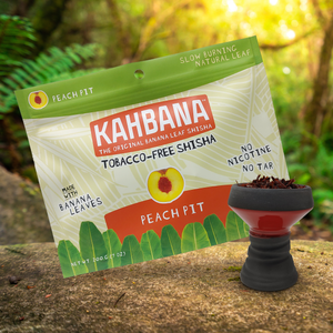 Kahbana Banana Leaf Shisha Peach Pit Tobacco Free