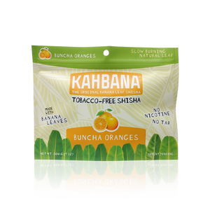 Kahbana Banana Leaf Shisha Buncha Oranges Tobacco Free